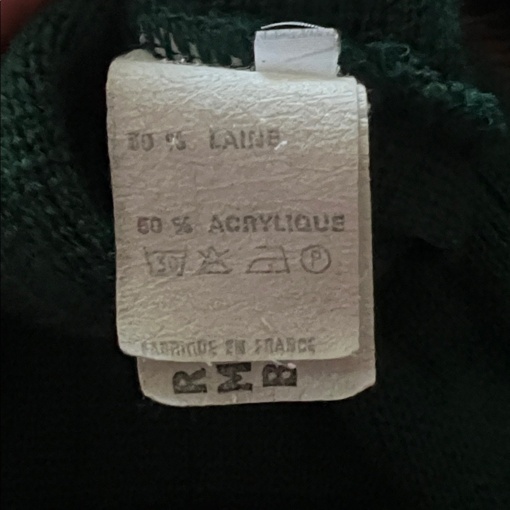 Royal Mer Bretagne Cardigan Green Navy Nautical Sailboat Wool Blend Men’s Large - Picture 6 of 6